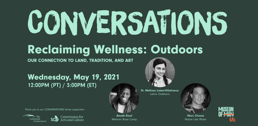 Poster with info for Reclaiming Wellness: Outdoors Event