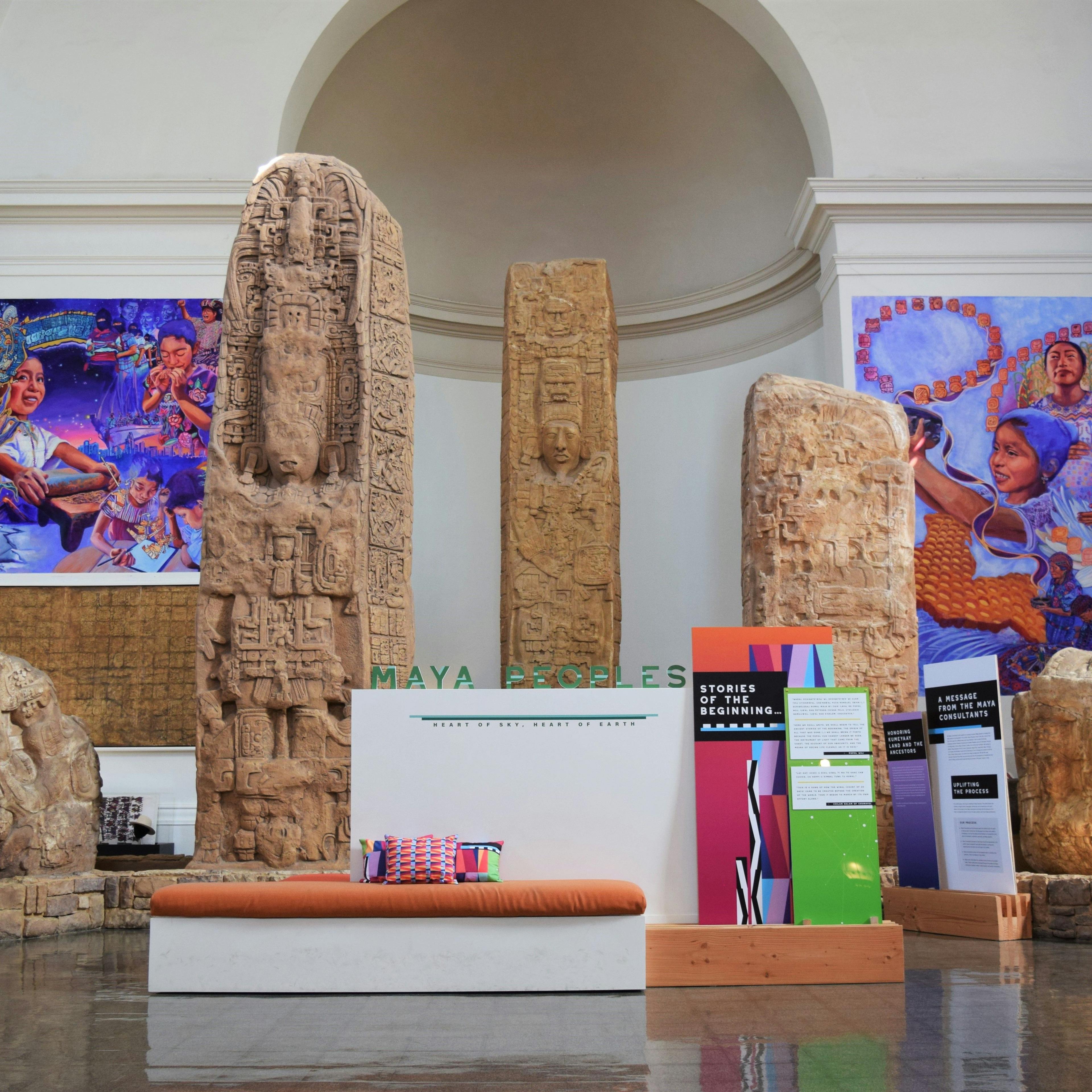 Picture of the exhibit entrance for "Maya Peoples: Heart of Sky, Heart of Earth"